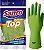 Luva Borracha natural de látex Verde Top (G) Sanro - Imagem 1