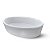 PETISQUEIRA OVAL DE PORCELANA PEQUENA BRANCA - Imagem 3