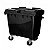 Lixeira Container Preta com Roda 660 Litros JSN - Imagem 1