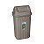 Lixeira Basculante C/Tampa 10L Chumbo -  Sanremo - Imagem 1