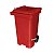 Lixeira Container Vermelha com Pedal e Roda 240 Litros - JSN - Imagem 1
