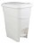 Lixeira Retangular Branca com Pedal 40 Litros Plasnew - Imagem 1