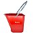 Balde de Plástico com Alça 15 Litros Vermelho - Bralimpia - Imagem 1