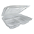 Embalagem de Plástico Bandeja 3 Divisiórias G323 Cristal 810mL com 100 unidades Galvanotek - Imagem 2