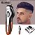 Maquina Barbear Cortar Cabelos 11x1 Kemei Km 5031 Bivolt Cor Prata/vermelho 100v/240v - Imagem 7