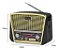 Rádio Retrô Analógico Bluetooth Fm Am Cor Vermelho 127v/220v - Imagem 6