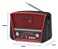 Rádio Retrô Analógico Bluetooth Fm Am Cor Vermelho 127v/220v - Imagem 2