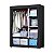 Guarda Roupa Organizador Armário Dobrável Portátil 3 Portas - Imagem 7