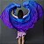 Véu de Seda Pura Pongé Azul e Roxo |Dança do Ventre| Cigana- VS001 - Imagem 1
