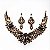 Colar e Par de Brincos Luxo com Pedrarias |Dança do Ventre|Cigana - CL005 - Imagem 3