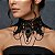 Colar Gargantilha Chocker Gótico Renda e Corrente Pedras| Dança Cigana- CG005 - Imagem 1