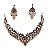 Colar e Par de Brincos Luxo com Pedrarias |Dança do Ventre|Cigana - CL008 - Imagem 6