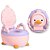Troninho Penico Sanitário Infantil Privadinha Patinho Feliz Cor:Rosa (168-Rs-Co - Imagem 1