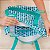 Bolsa Praia Charmosa - Cor: branca com verde e azul - Imagem 6