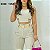 Conjunto feminino casual moletom com faixas e botões, calça curta - Imagem 7