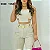 Conjunto feminino casual moletom com faixas e botões, calça curta - Imagem 6