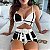 Top de espaguete feminino torcido e shorts conjunto, terno Colorblock - Imagem 2