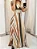 Vestido Listrado Maxi Colorblock - Imagem 1