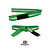 Faixa de Jiu-Jitsu Verde Listra Branca Infantil - Imagem 1