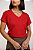 T-SHIRT GOLA V BABY LOOK - RED CLASSIC - Imagem 3