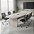 Mesa Reunião Semi Oval 300X120 Com Caixa De Tomada 25mm Fresno/Fresno - Imagem 1