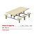 Mesa Para Refeitório 6 Lugares Com Banco Acoplado 180X080 18MM Carvalho prata - Imagem 2