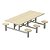 Mesa Para Refeitório 6 Lugares Com Banco Acoplado 180X080 18MM Carvalho prata - Imagem 1
