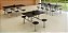 Mesa Para Refeitório 6 Lugares Com Banco Acoplado 180X080 18MM Carvalho prata - Imagem 3