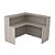 Balcão de atendimento em L 160X160X110 25mm Fresno/Fresno - Imagem 1