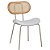 CADEIRA VENTANIA BASE CHAMPAGNE NUDE TECIDO - Imagem 1