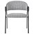 CADEIRA MALLET BASE PRETO PIED DE POULE PRETO - Imagem 2