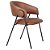 CADEIRA MALLET BASE PRETO CARAMELO PU - Imagem 1