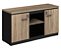 FABRICA - ARMARIO CREDENZA P.ABRIR 135LX045PX073A YARIS GEBBWORK MACADAMIA/PRETO - Imagem 2