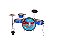 Bateria Infantil  Superman Azul - Imagem 1