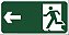 PLACA INDICATIVA DE ROTA DE FUGA Á ESQUERDA - Imagem 1