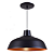 Luminaria Pendente Retro 26cm Preto/Cobre Luxo - Imagem 1