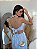 Vestido Macaquinho Listrado Azul e Branco - Imagem 2