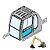 Vidro Inferior da Porta Komatsu PC200-6 20Y-54-35721 - Imagem 1