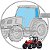 Vidro Janela Traseira Esquerda Trator Massey Ferguson 680 - Imagem 1