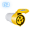 Acoplador Tomada Industrial Elgin 16a 2p+t 4h 110v - Amarelo - Imagem 1