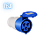 Acoplador Tomada Industrial Elgin 16a 2p+t 6h 220v - Azul - Imagem 1