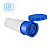 Acoplador Industrial 16a 2p+t 6h 415v Ip67 Elgin - Azul - Imagem 1