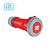 Acoplador Industrial 16a 3p+t 6h 380v Ip67 Elgin - Vermelho - Imagem 1