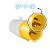 Plug Industrial Macho 32a 2p+t 110v 4h Elgin - Amarelo - Imagem 4
