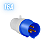 Plug Industrial Macho 16a 2p+t 220v 4h Elgin - Azul - Imagem 1