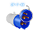 Plug Industrial Macho 32a 2p+t 220v 6h Elgin - Azul - Imagem 3