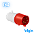 Plug Industrial Macho 16a 3p+t 380v 6h Ip44 Elgin - Vermelho - Imagem 1