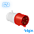 Plug Industrial Macho 32a 4p+t 415v 6h Ip44 Elgin - Vermelho - Imagem 1