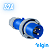 Plug Industrial Macho 32a 2p+t 220v 6h Ip67 Elgin - Azul - Imagem 1