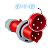 Plug Industrial Macho 32a 3p+t 380v 6h Ip67 Elgin - Vermelho - Imagem 3